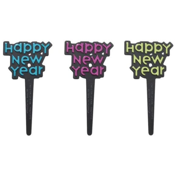 DecoPac 144 Count Happy New Year Foil DecoPics® #17419 (144/PKG) Cake Toppers - Picture 3 of 7